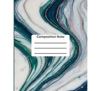 Wide Ruled Notebook: Marble Design Ruled Composition Notebook for Students