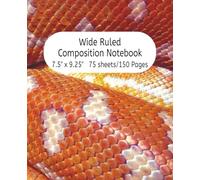 Wide Ruled Notebook - Snake Skin Print by Pink Joy Press: 7.5 x 9.25 Lined Journal, 75 sheets, 150 Pages, Glossy Cover, School & Office Notebook for Professionals, Students, Teachers, Adults, Teens