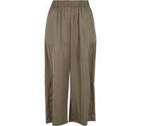 Wide satin trousers for women Urban Classics Vert S