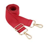 Wide Shoulder Bags Strap,Adjustable Replacement Bag Strap with Metal Swivel Hooks Soft Canvas Purse Straps Shoulder Bag Strap Belt Messenger Bag Changeable Strap For Crossbody Handbag(Gold-Red)