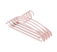 Wide Shoulder Clothes Hanger, Slip Resistant Anti Wrinkle Plastic Coat Hanger for Closet Organization, Daily Use, Both Dry Wet Clothes (Pink)