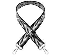 Wide Shoulder Strap Adjustable Replacement Belt Guitar Style Canvas Bag Straps Handbag Straps Purse Strap Crossbody Bag Straps for Handbag Canvas Crossbody Bag (Black)
