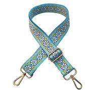 Wide Shoulder Strap Adjustable Replacement, DOTBUY-SHOP Bag Strap with Metal Swivel Hooks for Unisex Purse, Handbag, Belt Crossbody, Shoulder Bag, Canvas Bag (one Size,Blue Flowers)