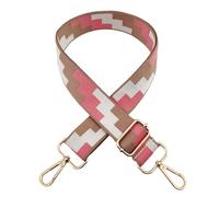 Wide Shoulder Strap Adjustable Replacement, DOTBUY-SHOP Bag Strap with Metal Swivel Hooks for Unisex Purse, Handbag, Belt Crossbody, Shoulder Bag, Canvas Bag (Plaid/Dark Pink,One Size)