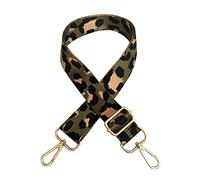 Wide Shoulder Strap Adjustable Replacement, DOTBUY-SHOP Leopard Print Bag Strap with Metal Swivel Hooks for Unisex Purse, Handbag Belt Crossbody Shoulder Bag Canvas Bag (Green,One Size)