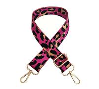 Wide Shoulder Strap Adjustable Replacement, DOTBUY-SHOP Leopard Print Bag Strap with Metal Swivel Hooks for Unisex Purse, Handbag Belt Crossbody Shoulder Bag Canvas Bag (Rose Red,One Size)