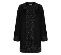 Wide Silhouette Wool Coat with Jewel Embellishments, female, P.A.R.O.S.H., Parkas, Black, M, Coats M