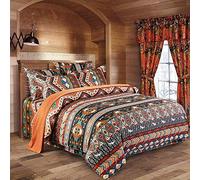 wide smile Mandala Boho Bohemian Bedding Duvet Cover Set King Size Duvet Quilt Cover Oriental Ethnic Exotic Style include 1 Duvet Cover 2 Pillow Cases