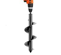 Wide Spiral Garden Auger Bit - 3.14" x 9.84" Wide-Body Planting Drill Bit for Bulbs, Starter Shrubs & Soil Mixing - Fits Standard Power Drills
