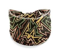 Wide Sports Headband for Women, Sweat Absorbing & Quick Drying, High Elasticity Bohemian Plaid Pattern Yoga Headwrap - Stretchy Breathable Hair Accessory for Running, Gym, Fitness, Daily Wear Yellow