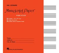 Wide Staff Manuscript Paper: Red Cover