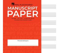 Wide Staff Manuscript Paper: Red Cover