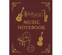 Wide Staff Music Manuscript Paper: 6 Staves Per Page, 80 Pages, Blank Sheet Music Journal for Musicians and Composers