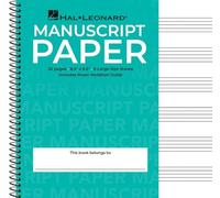 Wide Staff Manuscript Paper: Aqua Cover