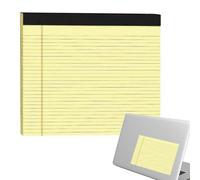 Wide Sticky Notes - Colored Landscape Grid Paper, 30 Sheet Easy Tear Office Pads | Double Line Planning Memo Notes for Study Work Organization Use