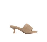 Wide Strap Mid-Heel Sandal - female - ALMA EN PENA - Heeled Mules - Beige - 4 UK - Shoes 4 UK