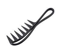 Wide Teeth Comb Head Gear Carbon Afro Reusable Plastic Wavy Long Curly Fluffy Hair Massage Care Detangling Large Salon Hairdressing Comb Styling Tool BLACK Durability and attraction