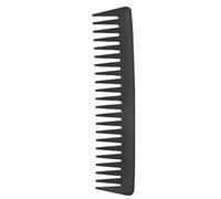 Wide Teeth Comb Large Hair Detangling Comb No Handle Curly Hair Comb Ergonomic Design Smooth Glide for Curly Hair Wet Dry Hair ABS Carbon Fiber 19x4cm (Black)