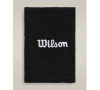 Wilson Wide Terry Wristband, Made from High-Stretch Fabric, With Moisture Control, Comfort Without Distraction, Colour: Black, Size: One Size