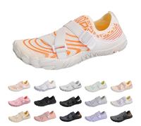 Wide Toe Box, Quick-Drying Beach Shoes, Unisex Simple Barefoot Shoes, Non-Slip Fitness Shoes, Breathable Barefoot Shoes, Soft Lightweight Bathing Shoes, Women's Men's Trail Running Shoes, orange, 9.5