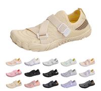 Wide Toe Box, Quick-Drying Beach Shoes, Unisex Simple Barefoot Shoes, Non-Slip Fitness Shoes, Breathable Barefoot Shoes, Soft Lightweight Bathing Shoes, Women's Men's Trail Running Shoes, beige, 10 UK