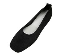 Wide Toe Box Shoes Womens Women's Pointed Toe Knit Shoes for Women Comfortable Light Walking Black
