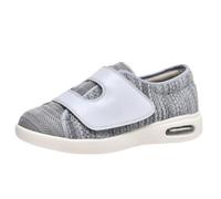 Wide Toe Diabetic Shoes Adjustable Hook Loop Air Cushion Heel Knit Upper | Wide Toe Adjustable Hook Loop Diabetic Walking Shoes Breathable Knit Upper Air Cushion Heel Orthopedic Lightweight