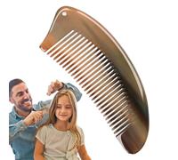 Wide Tooth Comb - 18x5x0.8cm Buffalo Horn Comb, Long Handled Horns Combs, Wide Tooth Hair Brush Natural Anti-Static Horn Combs | Handmade Bone Brush Beard Massage Health Care For Men & Women