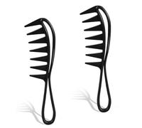 Wide Tooth Comb, 2Pcs Large Tooth Wide Tooth Shark Salon Hairstyle Comb Anti-Static Hair Styling Combs Durable Hair Care Tool for Curly, Wavy, Wet, Thick Hair