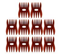 Wide Tooth Comb Double Sided Men Hair Styling Comb Safe Small Portable for Barber Hairstylist Travel Office Quick Hair Care ABS Material 10pcs (Transparent Brown)