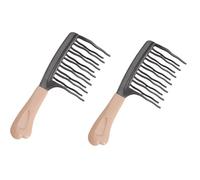 Wide Tooth Comb for Curly, Detangling Hair Brush with Double-layer Wavy Tooth Design and Ergonomic Handle for Long/Thick Dry/Wet Hair for Women/Girl without Straighten the Curl HairStyle