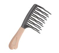 Wide Tooth Comb for Curly, Detangling Hair Brush with Double-layer Wavy Tooth Design and Ergonomic Handle for Long/Thick Dry/Wet Hair for Women/Girl without Straighten the Curl HairStyle