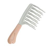 Wide Tooth Comb for Curly, Detangling Hair Brush with Double-layer Wavy Tooth Design and Ergonomic Handle for Long/Thick Dry/Wet Hair for Women/Girl without Straighten the Curl HairStyle