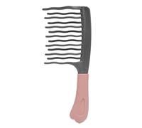 Wide Tooth Comb for Curly Hair Double Row Wavy Tooth Detangling Comb Gentle on Curls Waves Thick Wet Hair Men Women ABS Material