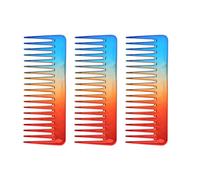 Wide Tooth Comb Gradient Color Flexible Structure Mini Size Round Tooth Hair Comb for Home