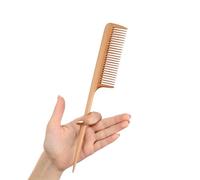 Wide Tooth Wooden Comb Handmade - Natural Vintage Style Wide Tooth Comb for Curls Gentle Styling - Anti-Static Wood Hair Combs For Women Detangling (Extra Wide Tooth)