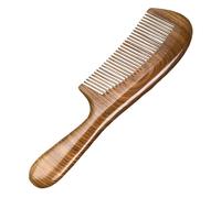Wide Tooth Wooden Comb, Wooden Comb for Women - Portable Handmade Hair Detangling Comb | Ergonomic Comb for Curly Hair, Scalp Massager, Sandalwood Detangling Comb for School Travel