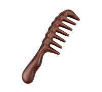 Wide toothed natural wooden hair comb, sandalwood comb, massage comb, men's hairstylist and women's hairstyle 1 PCS