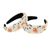 Wide Top Turban Velvet Hair Bands, Ditsy Floral Seamless Pattern Fashion Head Wrap, Hair Head Bands Elastic Headband for Women, 2 Size, Set of 2