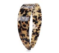Wide Tortoise Shell Headband with Teeth for Women, 1.5in No Slip Versatile Wide Acetate Retro Plastic Headbands Fashion style unique to the 90s, Thick Tortoise Shell Headband (Light Tortoiseshell)