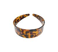 Wide Tortoise Shell Headband with Teeth Leopard Print Plastic Headband Animal Pattern Hair Band Non Slip Hairbands Fashion Hair Hoop Trendy Head Accessories for Women Red Brown