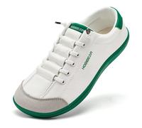 Wide Trail Running Trainers - White Green UK 4 Wide