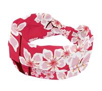 Wide Turban Headband, Headbands for Women, Non Slip Head Wraps, Beautiful Japanese Pink Cherry Blossoms Elastic Sweat Yoga Workout Hairband Soft Hairwrap Bandana