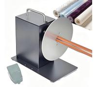 Wide-Width Material Rewinder 40cm, 60cm, 90cm Core Rewinder 400 RPM with Foot Switch for Posters Wallpaper Fabrics Labels