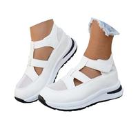 Wide Width Platform Sandals Slip On Beach Casual Summer Espadrilles With Adjustable Hook And Loop Strap Simple Sandal, Endless Sunshine