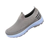 Wide Width Running Trainers for Men Slip On Arch Support Cushioned Lightweight Breathable Outdoor Trainer Non Slip Knit Sport Shoes Fitness Mountain Shoe (C, 8)