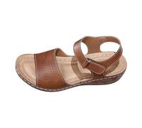 Wide Width Women'S Thick Soled Sandals, Womens Adjustable Strap Wedge Sandals, Lightweight Non-Slip Sandals, Soft Soled Walking Shoes Long Time Comfortable Wearing for Mall Shopping