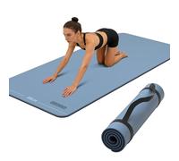 Wide Yoga Mat-80cm Non Slip Extra Thick 1/3'' Fitness Exercise Mat TPE Material High Resiliency Hot Yoga Mats(72“L x 32"W) With Carry Strap for Women Yoga Pilates, Home Floor Workout (light blue)
