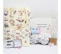 WIDEAL Axolotl Lover Gifts for Women - Tote Bag, Makeup Bag, Eye Sleep Mask Gift Set for Girls - Birthday, Christmas, Thank You Gifts for Mom, Teacher, Friend, Sister, Nurse (Axolotl)