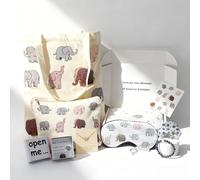 WIDEAL Elephant Lover Gifts for Women - Tote Bag, Makeup Bag, Eye Sleep Mask Gift Set for Girls - Birthday, Christmas, Thank You Gifts for Mom, Teacher, Friend, Sister, Nurse (Elephant)